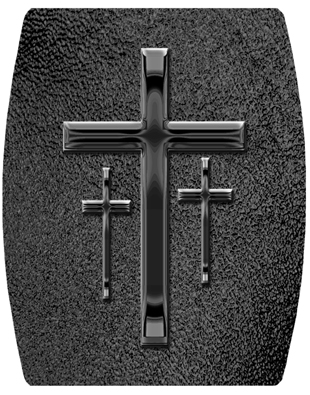 DNSHEND 517 BK SH BK Black 3 Crosses Shimmer Black